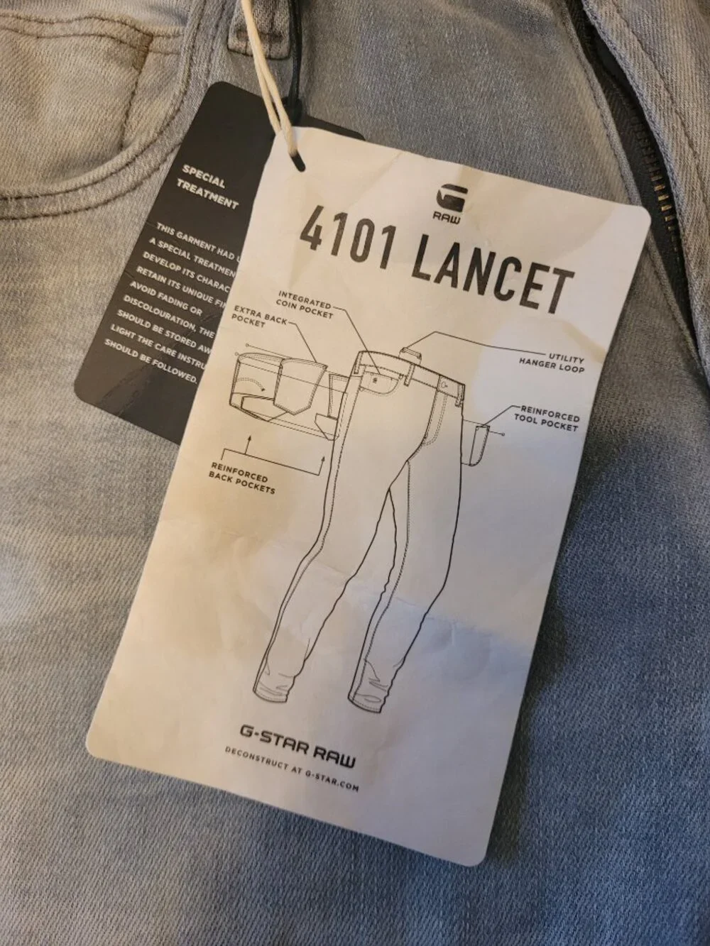G-Star Raw 4101 Lancet Skinny Jeans in Sun Faded Quartz W34 L32